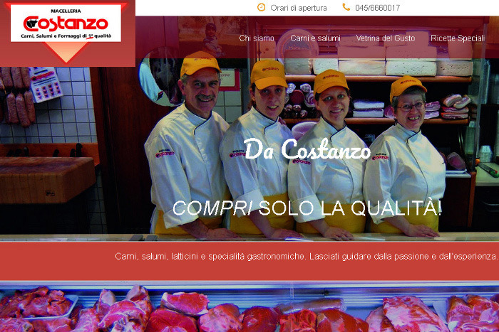 Screenshot della Homepage