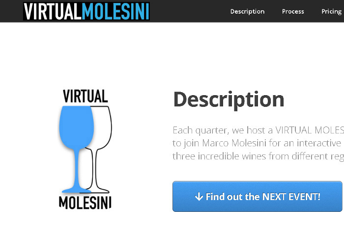 Screenshot della Homepage