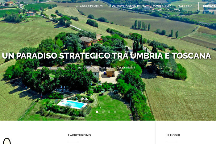 Screenshot della Homepage