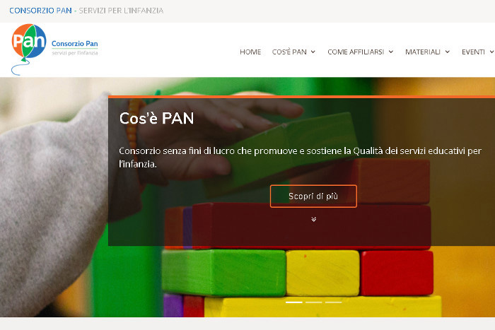 Screenshot della Homepage