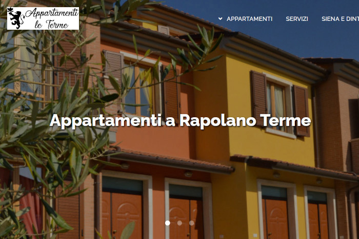 Screenshot della Homepage