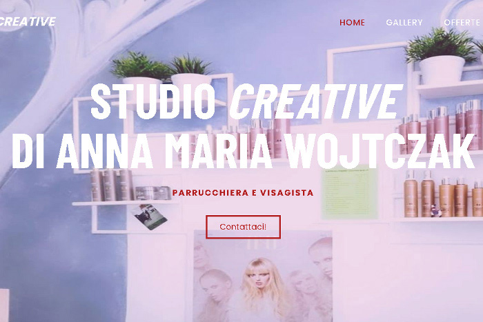 Screenshot della Homepage