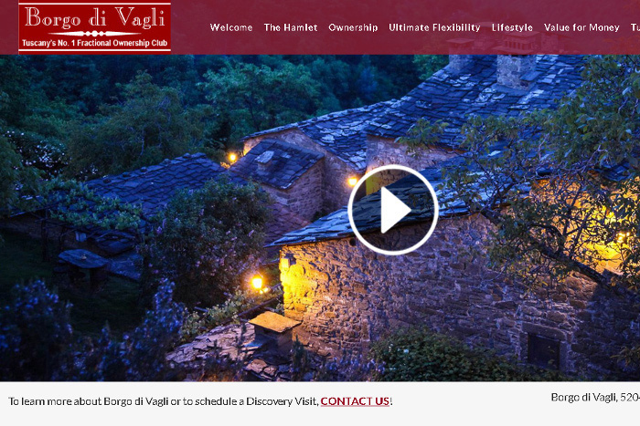 Screenshot della Homepage