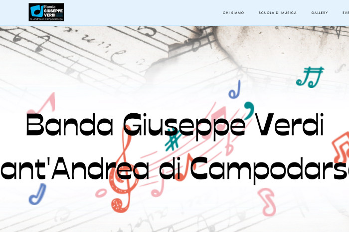 Screenshot della Homepage