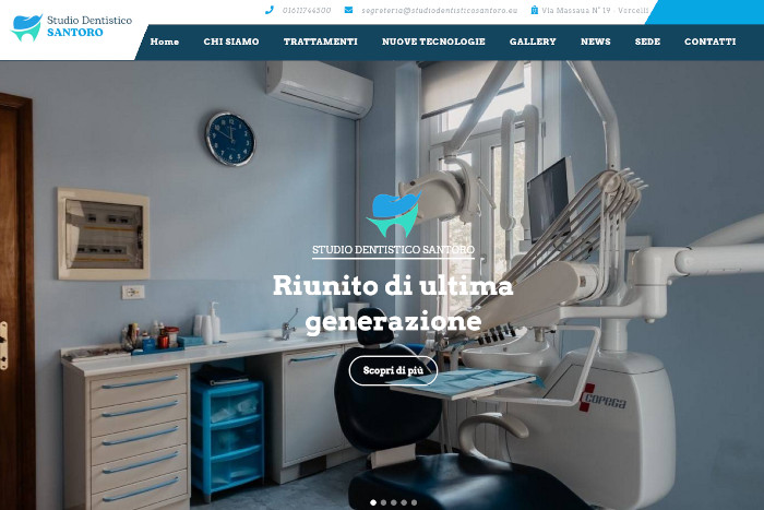 Screenshot della Homepage