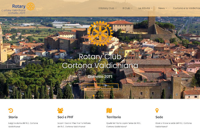 Screenshot della Homepage