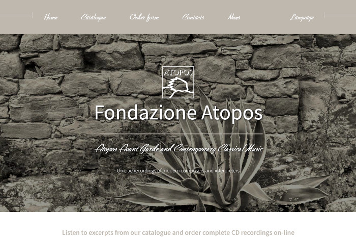 Screenshot della Homepage